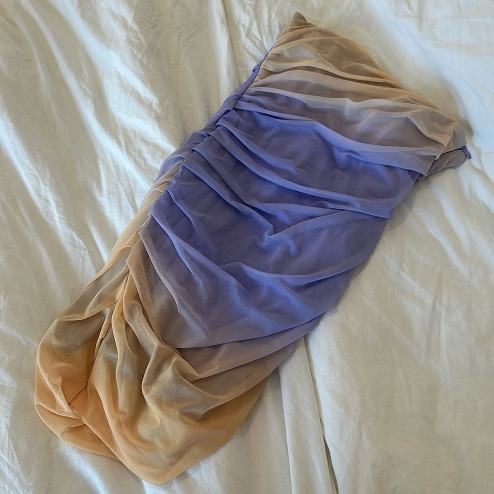 Zara Purple and Yellow Mini Dress